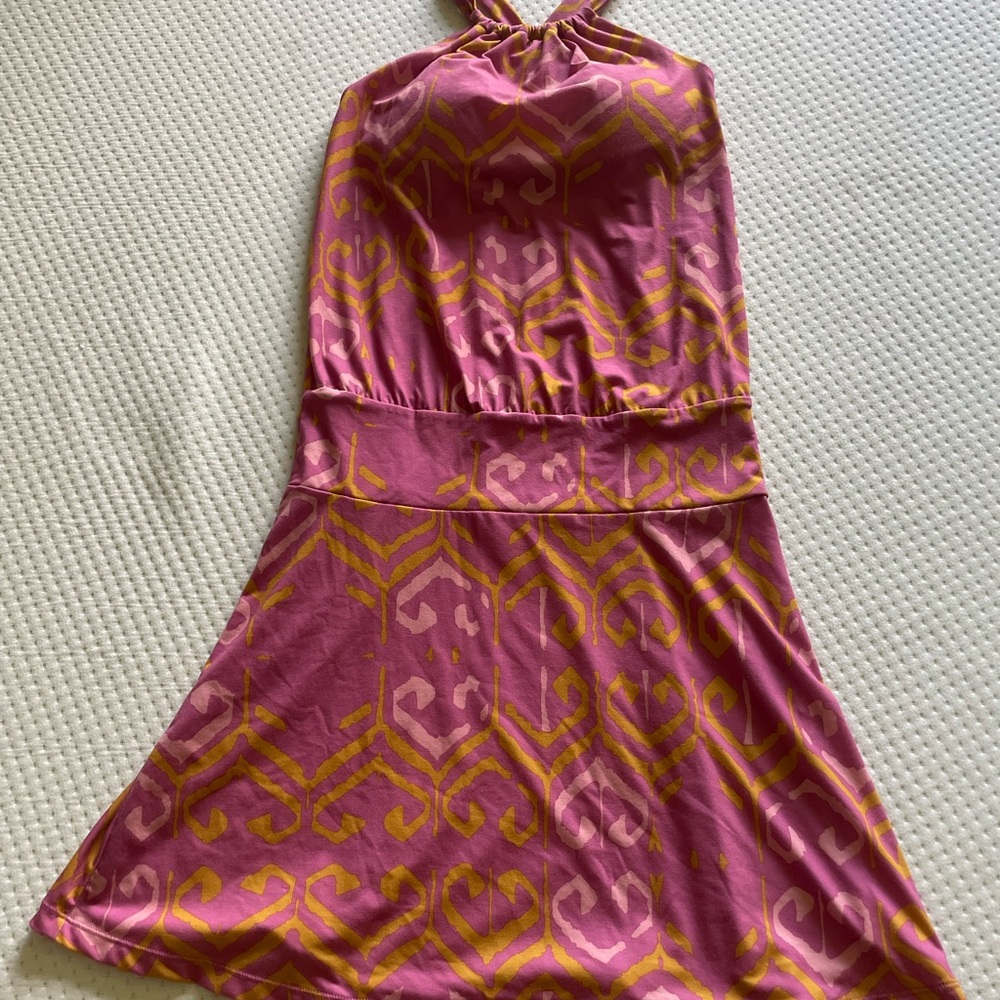 Prana Pink and Yellow Patterned Top